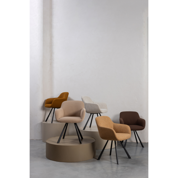 Scaun dining Juno, Mesh fabric, natur, 79 x 58 x 58 cm, WOOOD 373685-A [2]