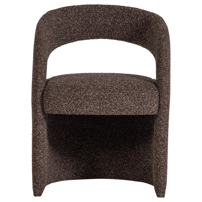 Scaun dining Lanor, boucle, maro inchis, 76 x 58 x 57 cm, WOOOD 377995-D [4]