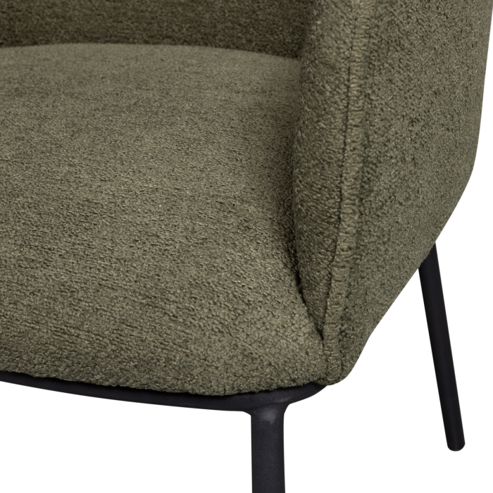 Scaun dining Leon, boucle, verde padure, 77 x 61 x 63 cm, WOOOD 374098-F [7]