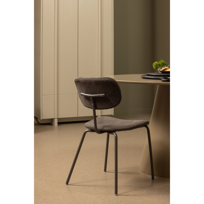 Scaun dining Link, tesatura reiata, maro/gri, 78 x 54 x 45 cm, WOOOD 340484-B [3]
