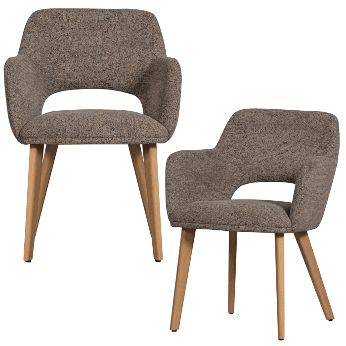 Scaun dining Murat, poliester, taupe, 86 x 61 x 60 cm, WOOOD 377492-TN [6]