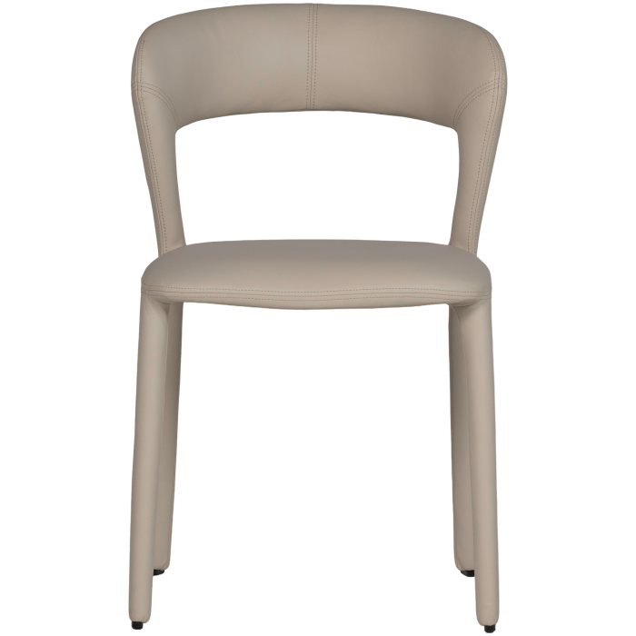 Scaun dining Noble, piele ecologica, bej, 76 x 51 x 56 cm, WOOOD 801419-E [4]