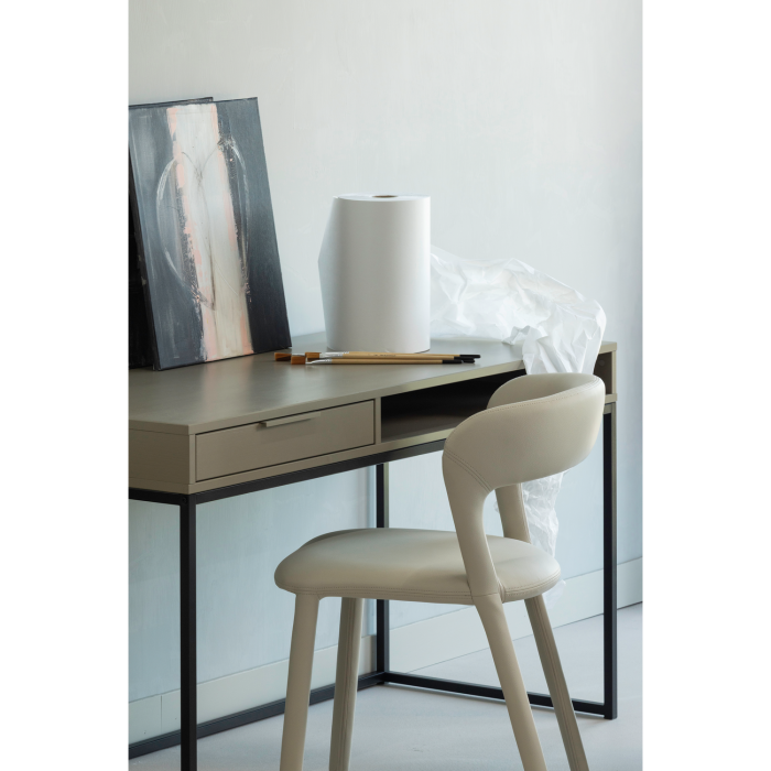 Scaun dining Noble, piele ecologica, bej, 76 x 51 x 56 cm, WOOOD 801419-E [3]