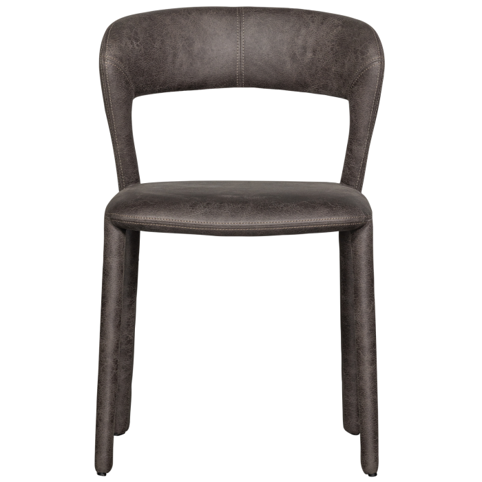 Scaun dining Noble, piele ecologica (PU), negru/gri, 76 x 51 x 56 cm, WOOOD 801419-G [4]