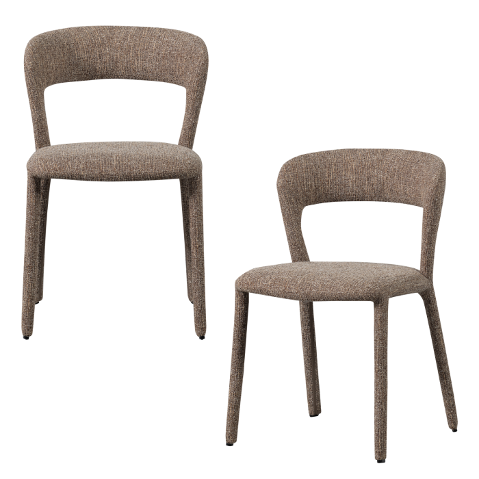 Scaun dining Noble, tesatura melanj, nisipiu melanj, 76 x 51 x 56 cm, WOOOD 801419-ZM [6]