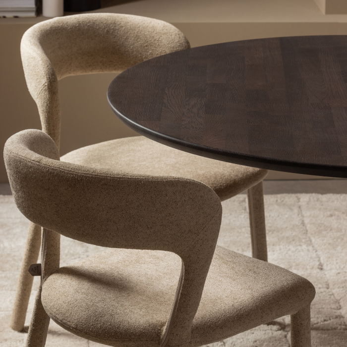 Scaun dining Noble, tesatura, nisipiu, 76 x 51 x 56 cm, WOOOD 801419-Z [2]