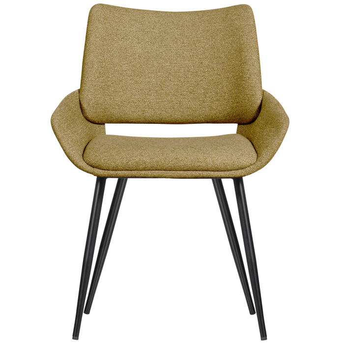 Scaun dining Parade, tesatura, mustar, 83 x 58 x 55 cm, WOOOD 801384-M [3]