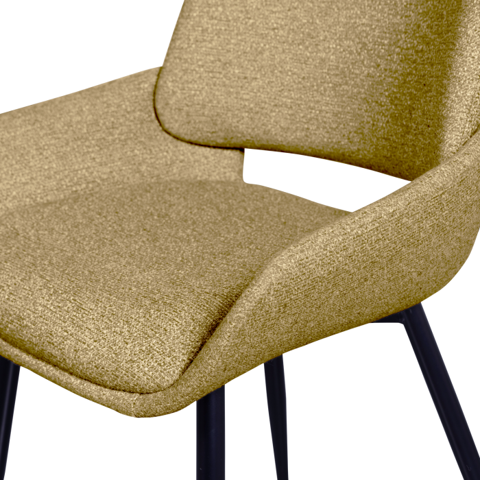 Scaun dining Parade, tesatura, mustar, 83 x 58 x 55 cm, WOOOD 801384-M [7]