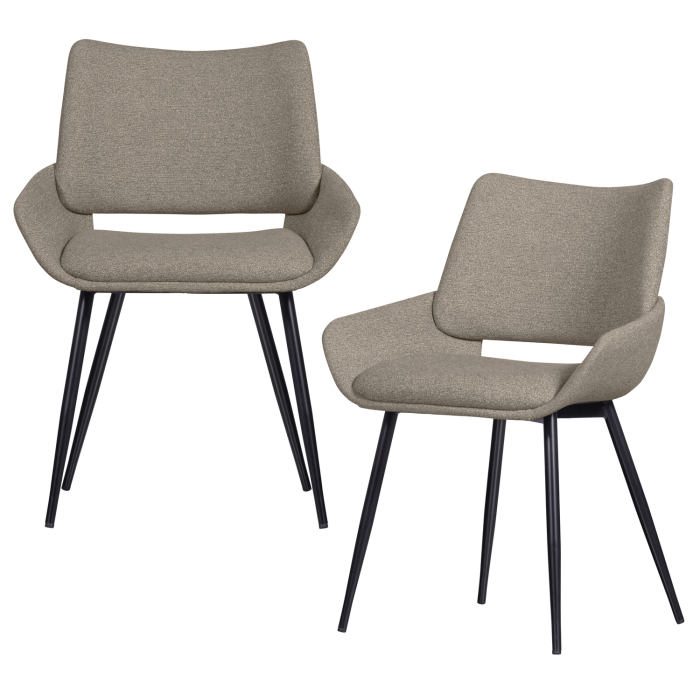 Scaun dining Parade, tesatura, nisipiu, 83 x 58 x 55 cm, WOOOD 801384-Z [6]