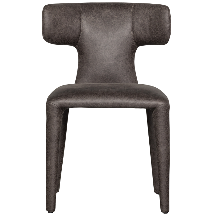 Scaun dining Permit, piele ecologica (PU), negru/gri, 78 x 52 x 53 cm, WOOOD 801420-G [3]