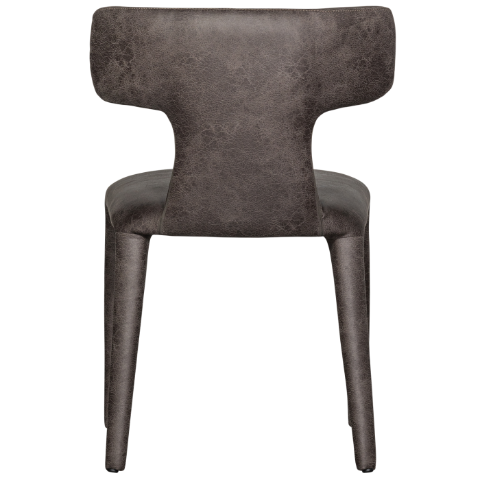 Scaun dining Permit, piele ecologica (PU), negru/gri, 78 x 52 x 53 cm, WOOOD 801420-G [5]