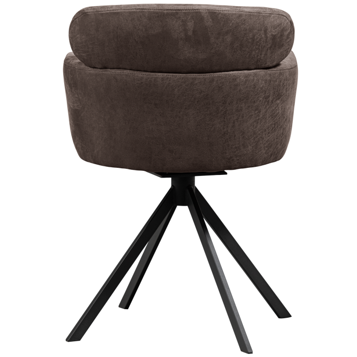 Scaun dining pivotant Fenne, poliester, negru/gri, 80 x 58 x 60 cm, WOOOD 374080-Z [6]