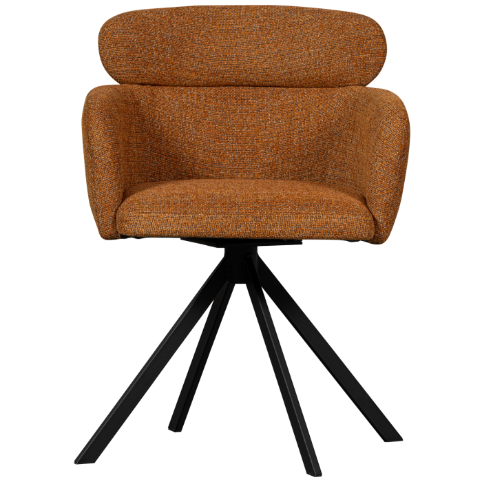 Scaun dining pivotant Fenne, tesatura, ghimbir, 80 x 58 x 60 cm, WOOOD 374080-G [4]