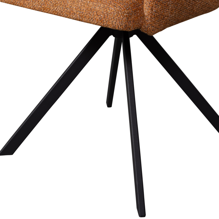 Scaun dining pivotant Fenne, tesatura, ghimbir, 80 x 58 x 60 cm, WOOOD 374080-G [9]