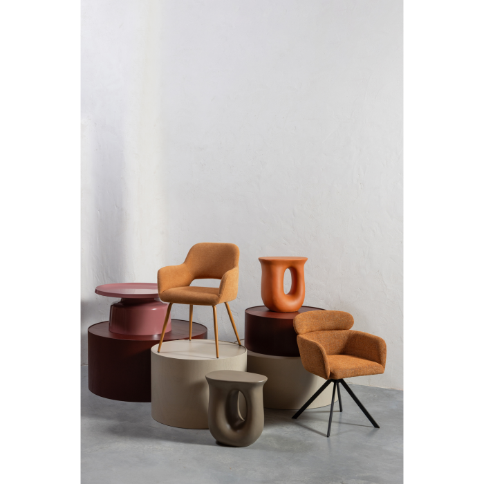 Scaun dining pivotant Fenne, tesatura, ghimbir, 80 x 58 x 60 cm, WOOOD 374080-G [2]