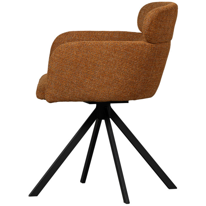 Scaun dining pivotant Fenne, tesatura, ghimbir, 80 x 58 x 60 cm, WOOOD 374080-G [5]
