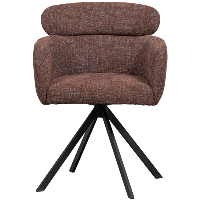 Scaun dining pivotant Fenne, tesatura, maro castaniu, 80 x 58 x 60 cm, WOOOD 374080-C [4]