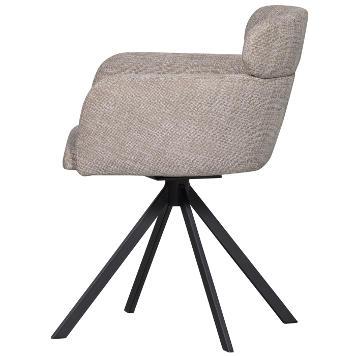 Scaun dining pivotant Fenne, tesatura, natur, 80 x 58 x 60 cm, WOOOD 374080-N [5]