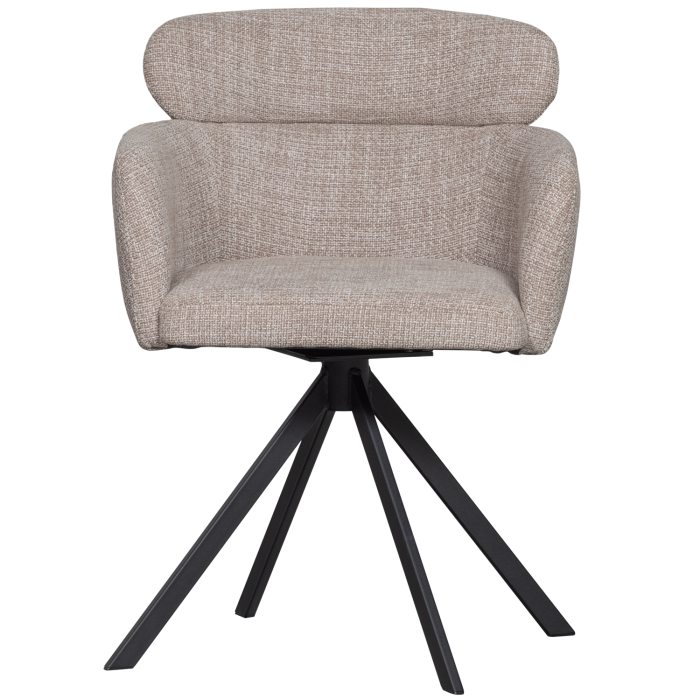 Scaun dining pivotant Fenne, tesatura, natur, 80 x 58 x 60 cm, WOOOD 374080-N [4]