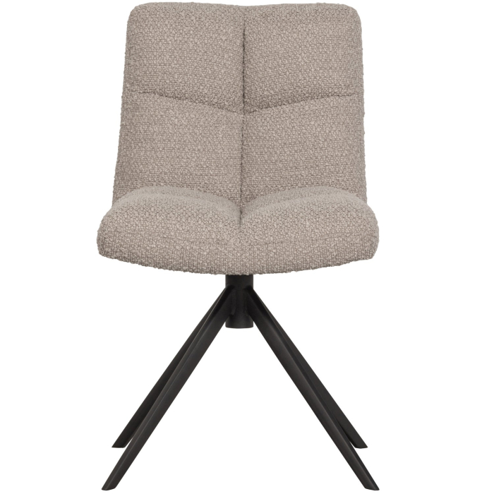 Scaun dining pivotant Vinny, boucle, nisipiu, 80 x 48 x 45 cm, WOOOD 377330-Z [3]