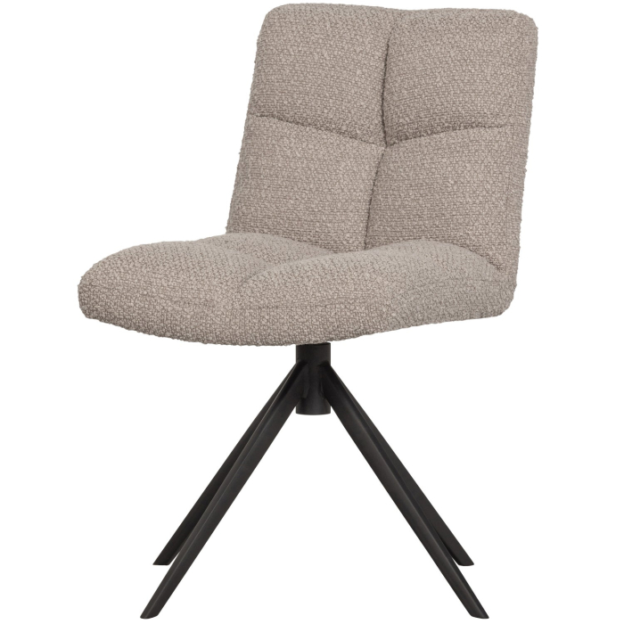 Scaun dining pivotant Vinny, boucle, nisipiu, 80 x 48 x 45 cm, WOOOD 377330-Z [2]