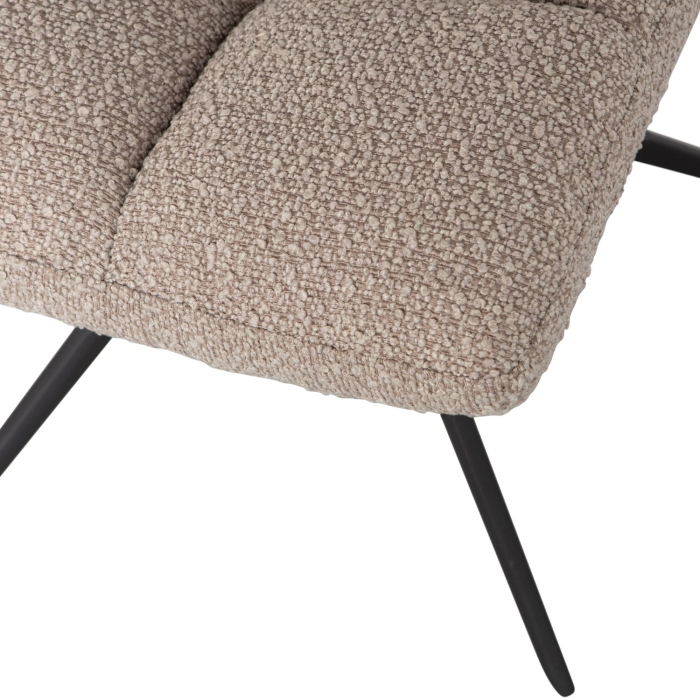 Scaun dining pivotant Vinny, boucle, nisipiu, 80 x 48 x 45 cm, WOOOD 377330-Z [6]