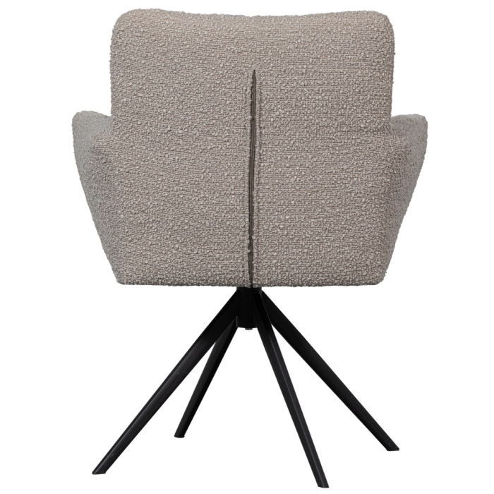 Scaun dining pivotant Vinny, boucle, nisipiu, 89 x 70 x 61 cm, WOOOD 377337-Z [5]