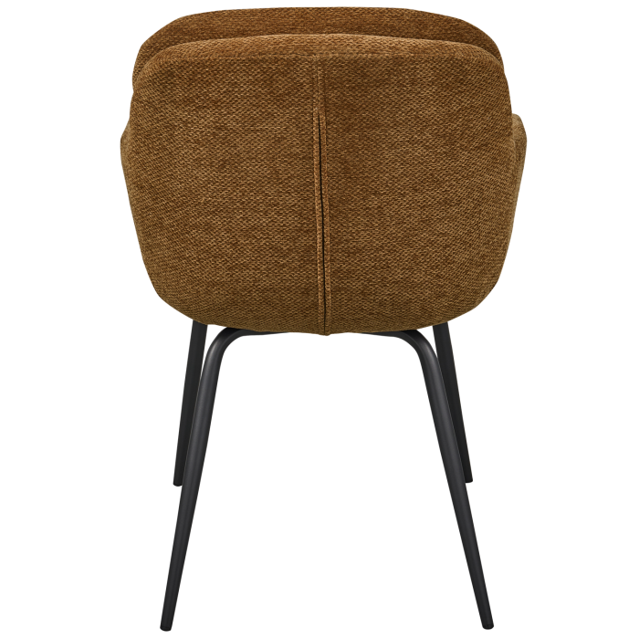 Scaun dining Runa, chenille, maro caramel/galben, 82 x 57 x 59 cm, WOOOD 375064-C [6]