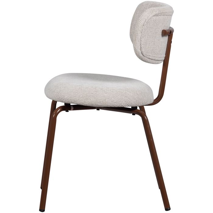 Scaun dining Travis, tesatura, alb crem, 75 x 48 x 53 cm, WOOOD 377497-W [4]