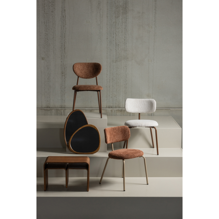 Scaun dining Travis, tesatura, maro, 75 x 48 x 53 cm, WOOOD 377497-B [2]
