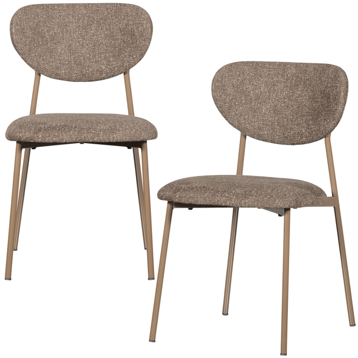 Scaun dining Valor, tesatura, nisipiu, 77 x 46 x 56 cm, WOOOD 377498-Z [7]