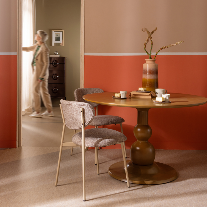 Scaun dining Valor, tesatura, nisipiu, 77 x 46 x 56 cm, WOOOD 377498-Z [3]