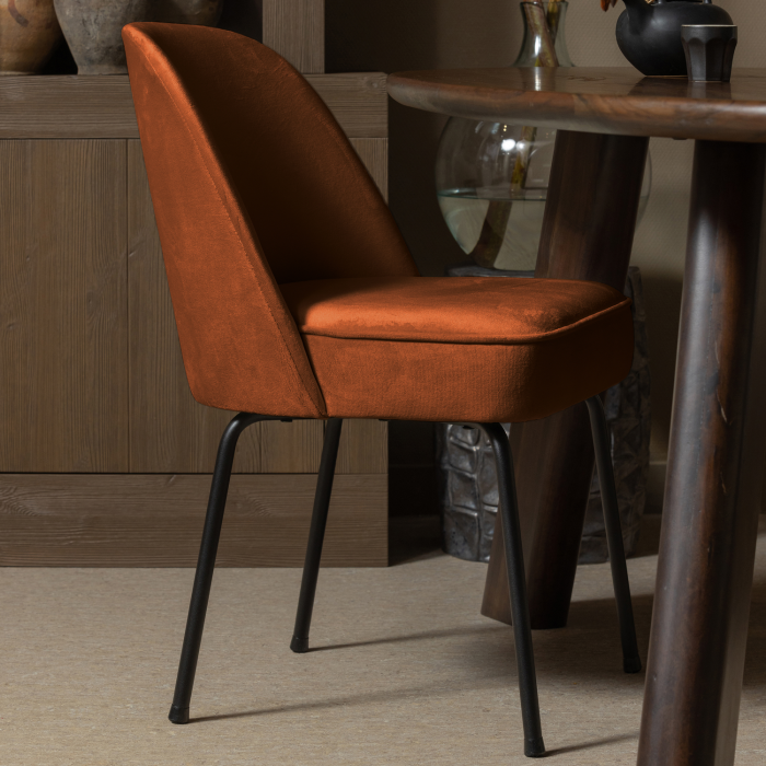 Scaun dining Vogue, catifea, ruginiu, 83 x 50 x 57 cm, WOOOD 800816-R [2]