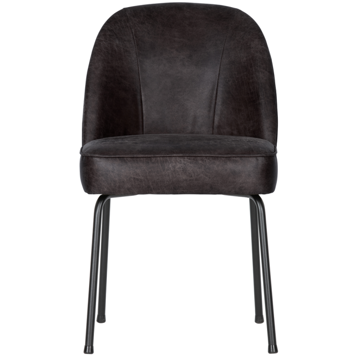 Scaun dining Vogue, piele reciclata si poliester, negru, 83 x 50 x 57 cm, WOOOD 800816-01 [4]