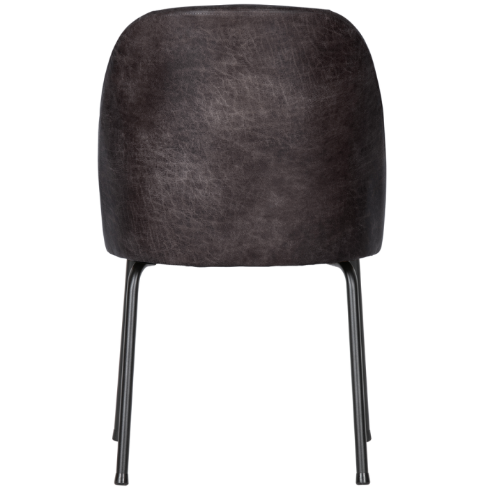 Scaun dining Vogue, piele reciclata si poliester, negru, 83 x 50 x 57 cm, WOOOD 800816-01 [6]