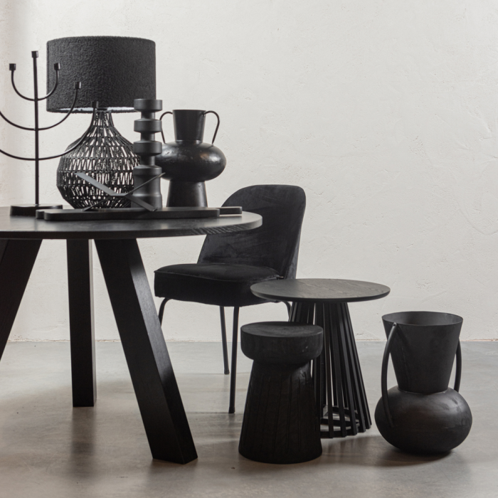 Scaun dining Vogue, poliester, negru, 83 x 50 x 57 cm, WOOOD 800816-Z [2]