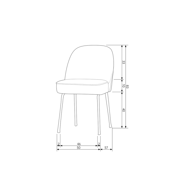 Scaun dining Vogue, catifea, verde inchis, 83 x 50 x 57 cm, WOOOD 800816-D [10]
