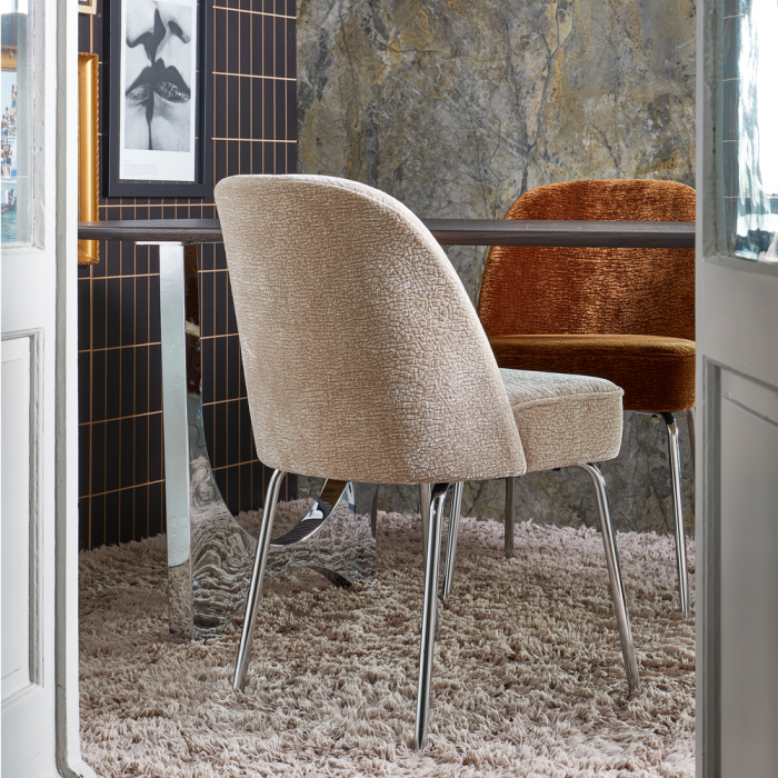 Scaun dining Vogue, poliester, nisipiu, 83 x 50 x 57 cm, WOOOD 800816-SAC [2]