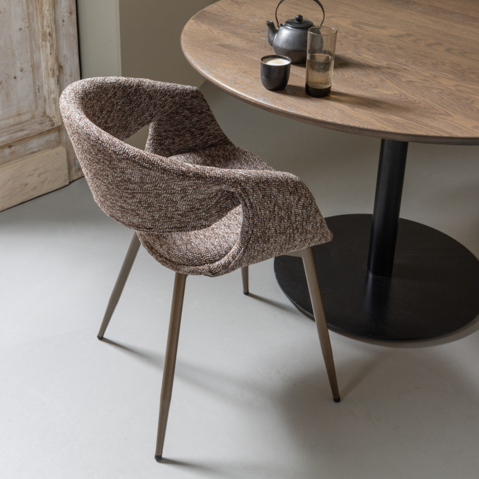 Scaun dining Yossi, poliester, maro, 78 x 57 x 57 cm, WOOOD 377505-BK [2]