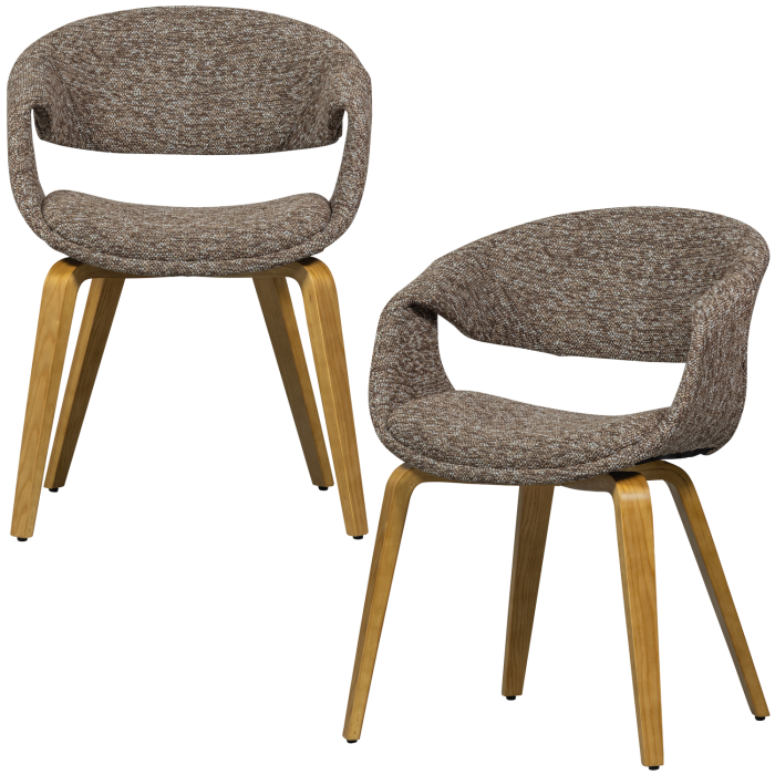 Scaun dining Yossi, poliester, maro/natur, 78 x 57 x 57 cm, WOOOD 377505-BN [6]