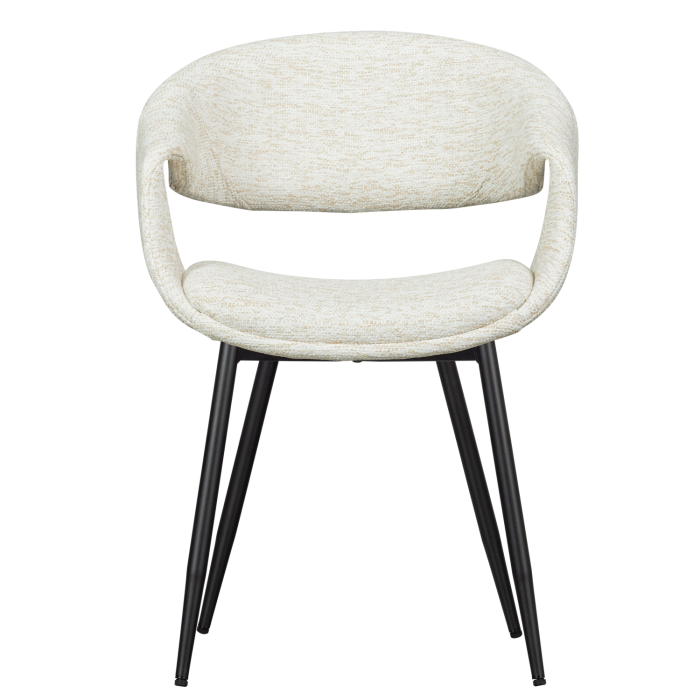 Scaun dining Yossi, poliester, natur/negru, 78 x 57 x 57 cm, WOOOD 377505-NZ [3]