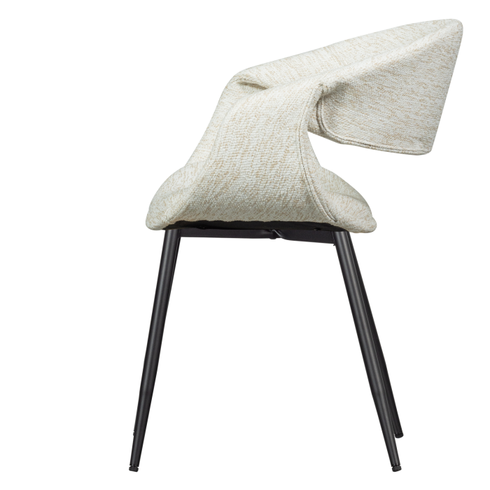 Scaun dining Yossi, poliester, natur/negru, 78 x 57 x 57 cm, WOOOD 377505-NZ [4]
