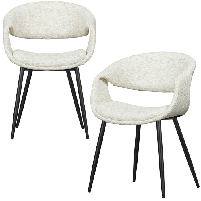 Scaun dining Yossi, poliester, natur/negru, 78 x 57 x 57 cm, WOOOD 377505-NZ [6]