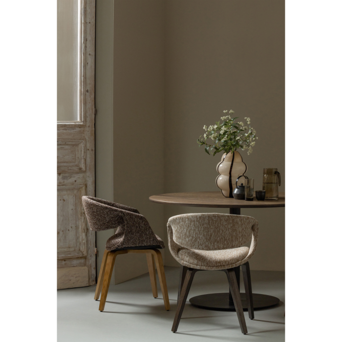 Scaun dining Yossi, poliester, maro/natur, 78 x 57 x 57 cm, WOOOD 377505-BN [2]