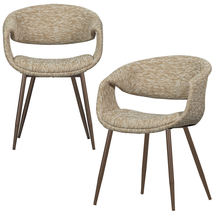 Scaun dining Yossi, poliester, nisipiu, 78 x 57 x 57 cm, WOOOD 377505-ZK [6]