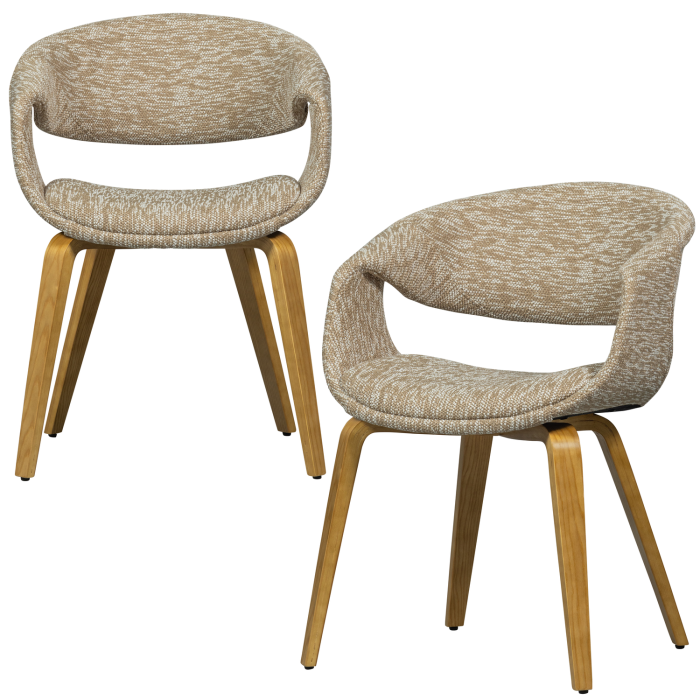 Scaun dining Yossi, poliester, nisipiu, 78 x 57 x 57 cm, WOOOD 377505-ZN [6]