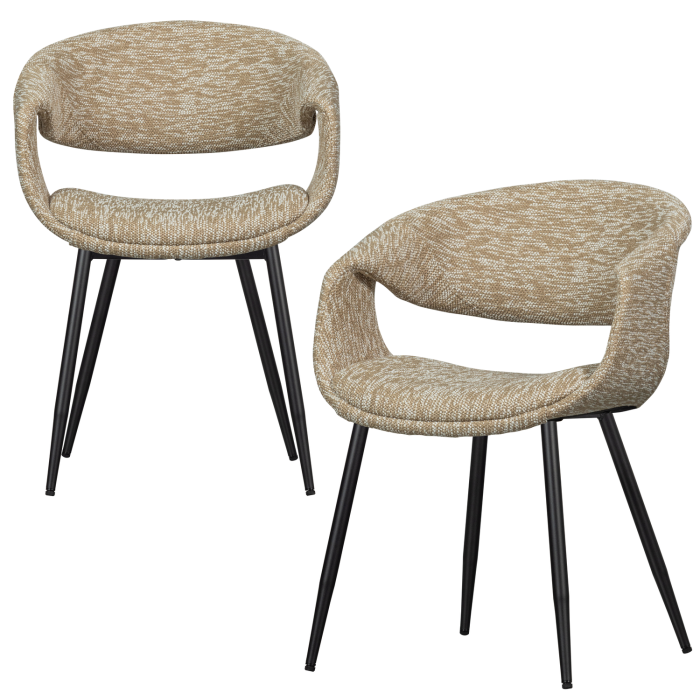 Scaun dining Yossi, poliester, nisipiu, 78 x 57 x 57 cm, WOOOD 377505-ZZ [6]