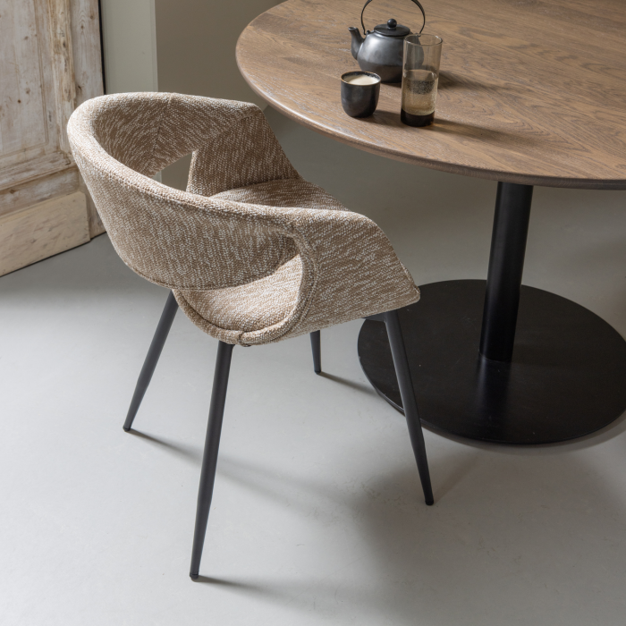 Scaun dining Yossi, poliester, nisipiu, 78 x 57 x 57 cm, WOOOD 377505-ZZ [2]