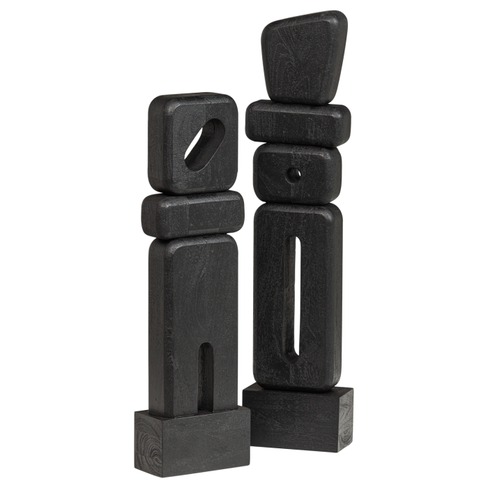 Set 2 ornamente decorative Elon, lemn de mango, negru, 66 x 15 x 8 cm, WOOOD 377943-Z [5]