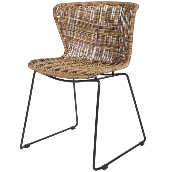 Set 2 scaune de gradina Wings, plastic, natur, 78 x 55 x 54 cm, WOOOD 378616-N [4]